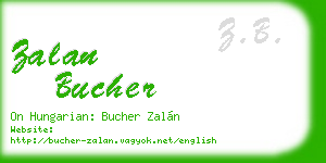 zalan bucher business card