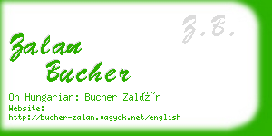 zalan bucher business card